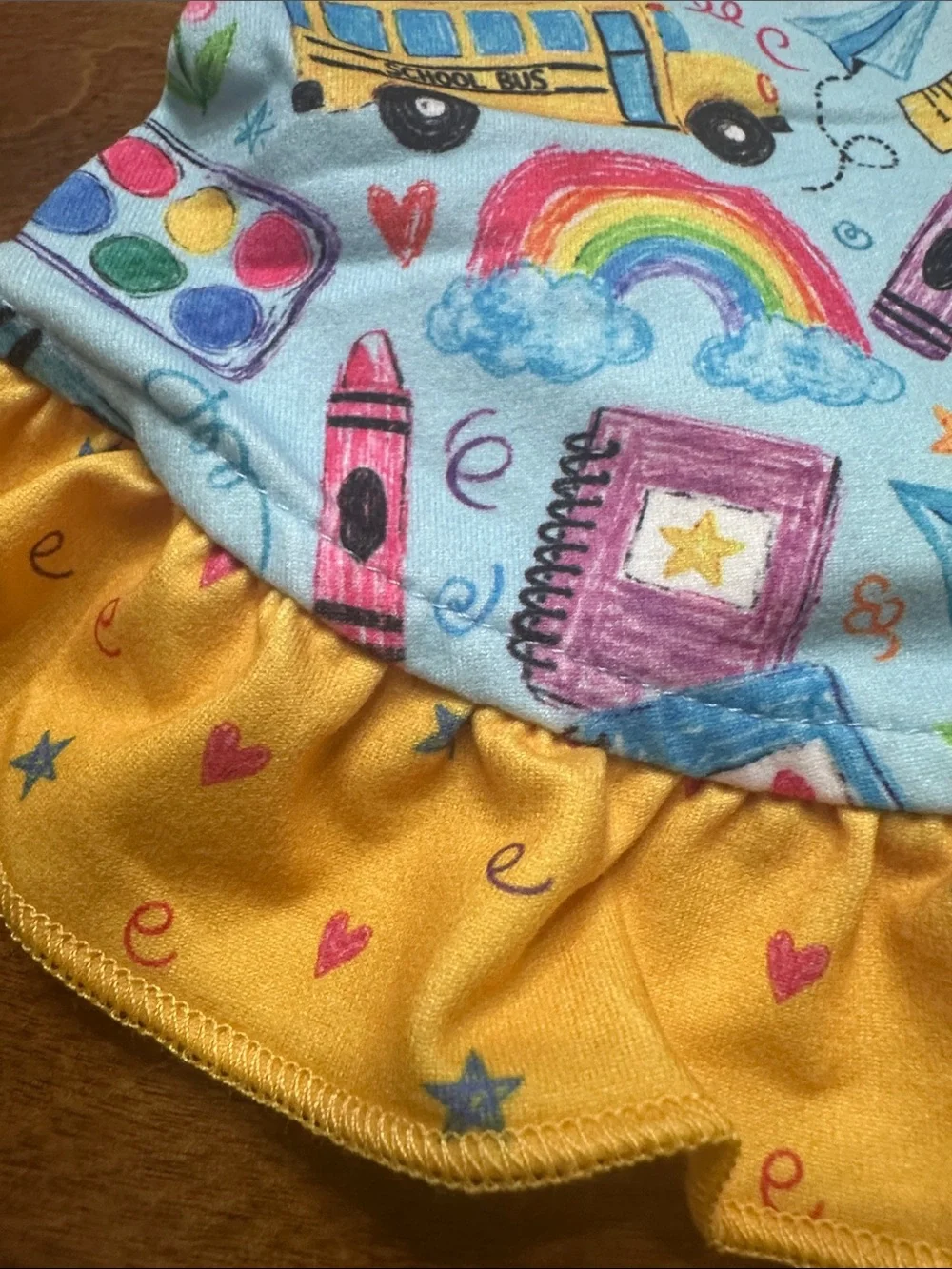 Griffy & Drake Back to School Ruffle Dog Shirt Small 7-10 Lbs NWT